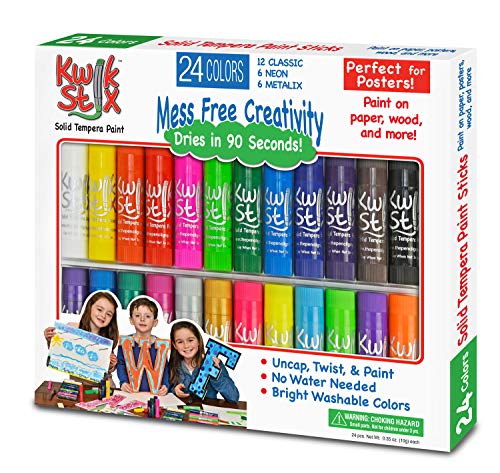 The Pencil Grip Kwik Stix Solid Tempera Paint Combo Pack, Set of 24