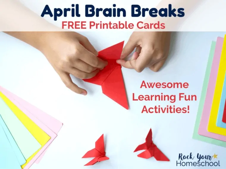 free printable cards for April brain breaks