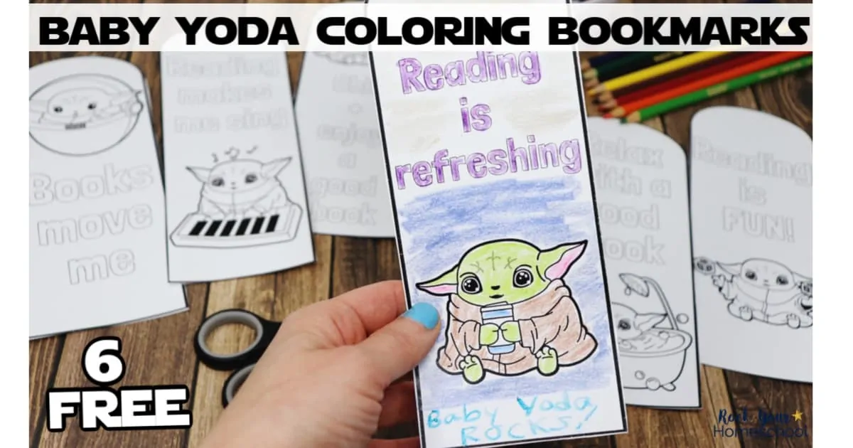 Your Star Wars fans will have a blast with these free coloring bookmarks featuring Baby Yoda.