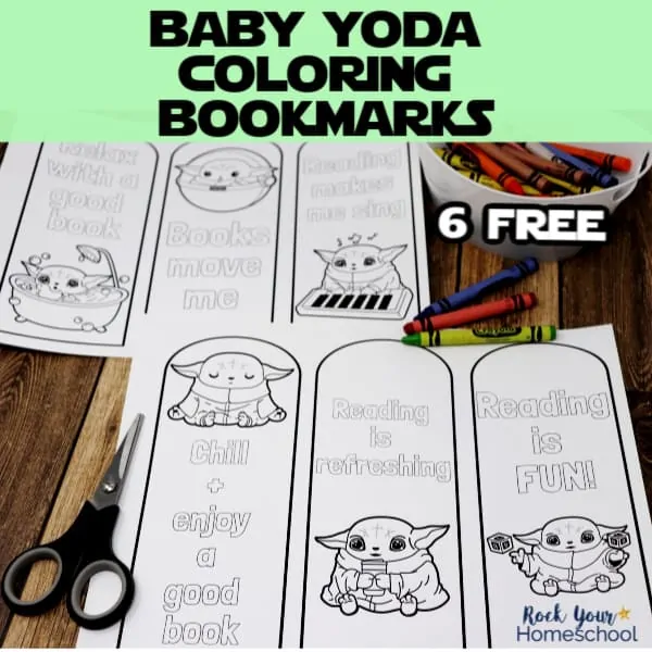 These 6 free Baby Yoda coloring bookmarks are awesome ways to motivate your Star Wars fans to read.