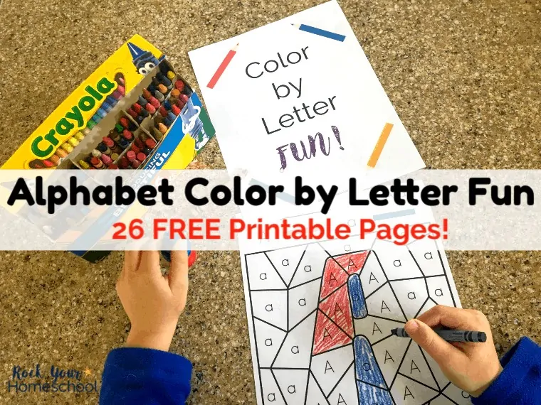 Let your kids have some Alphabet Color by Letter Fun with these 26 free printable pages.