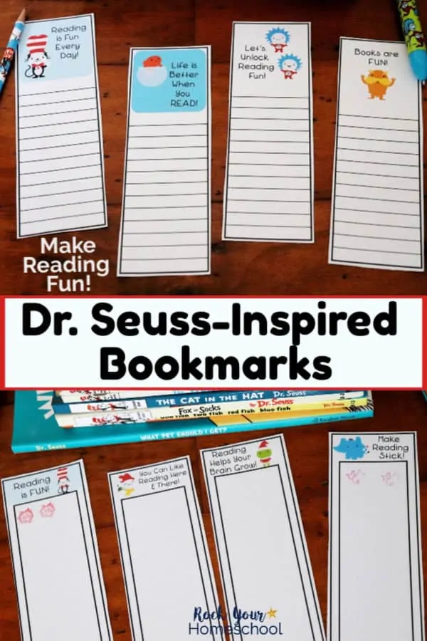 Dr. Seuss-Inspired bookmarks are amazing ways to get kids excited about reading