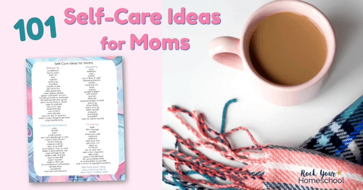 Discover awesome ways to enjoy self-care time with these 101 ideas & activities. Includes free printable list!