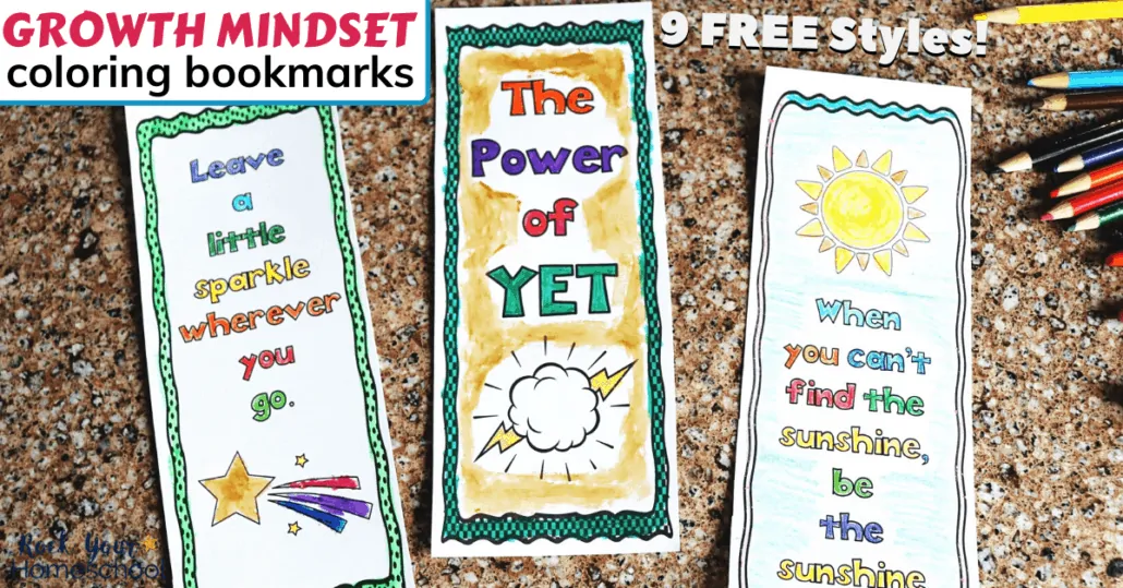 These 9 free Growth Mindset Coloring Bookmarks are easy, fun, & creative ways to help your kids learn about & practice growth mindset skills.
