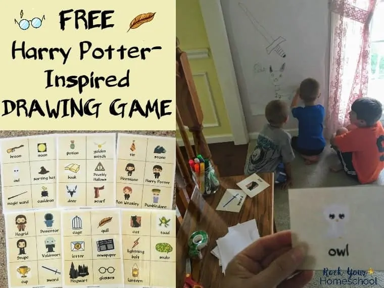 Have magical fun with this free Harry Potter-Inspired Drawing Game with printable cards.