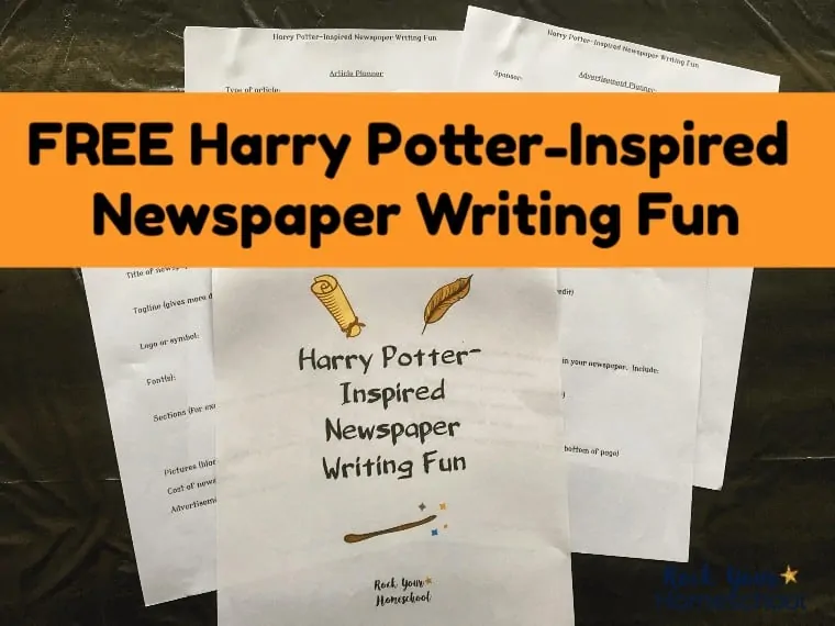 Have magical writing fun with kids using these free printable Harry Potter-Inspired Newspaper Writing Fun activities.