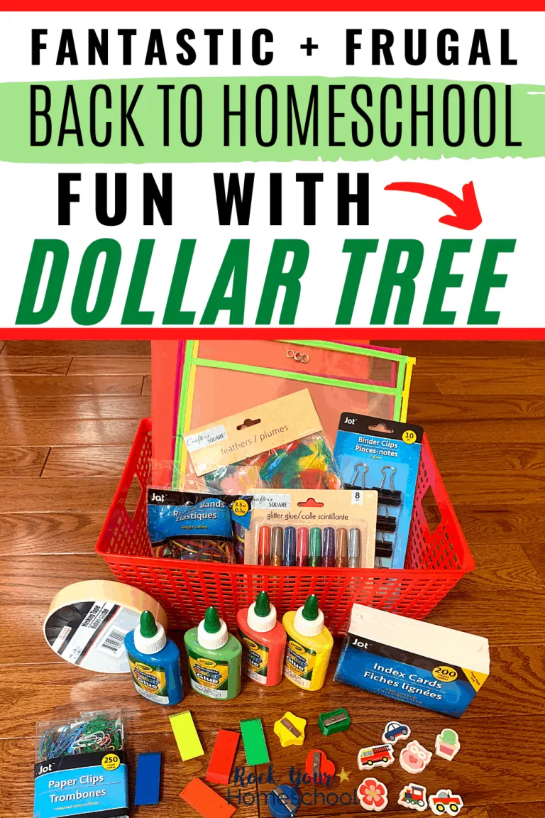 Dollar Tree school and office supplies like index cards, erasers, paper clips, & more to feature the fantastic & frugal back to homeschool fun you can have by stocking up with Dollar Tree