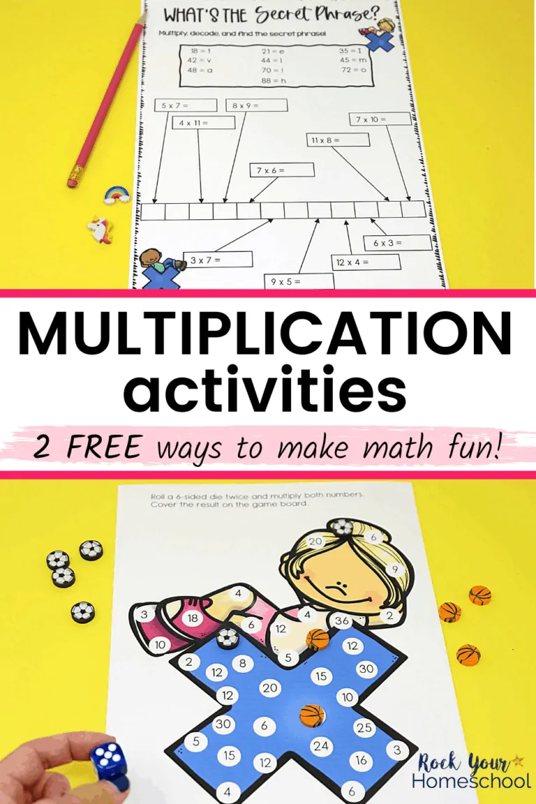 Multiplication decoding activity and game to feature the awesome math fun your kids will have with these 2 free multiplication activities