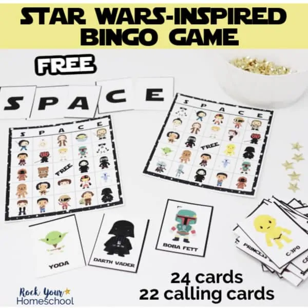 Your Star Wars fan will love this free printable Star Wars-Inspired bingo game.
