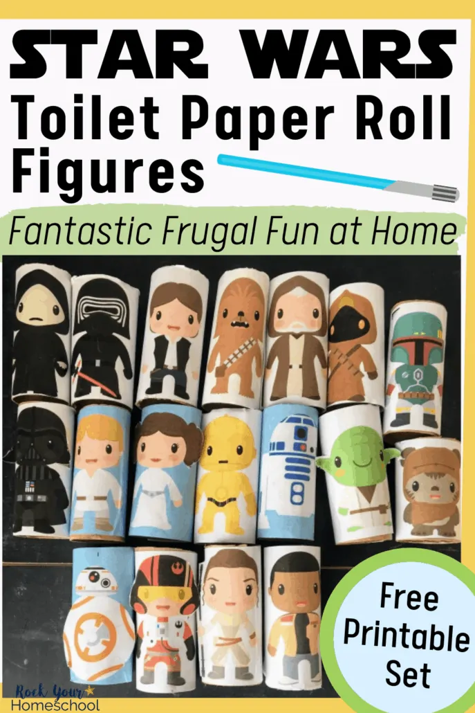 Star Wars toilet paper roll figures to feature the creative & frugal fun you can have at home with these activities