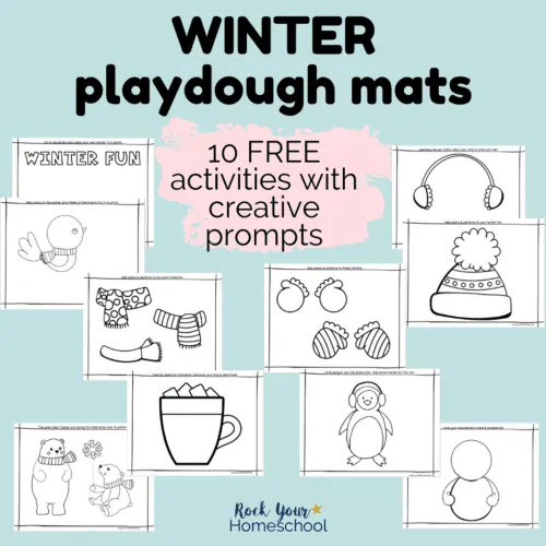 These 10 free winter playdough mats are fantastic ways to boost creativity & enjoy seasonal fun.